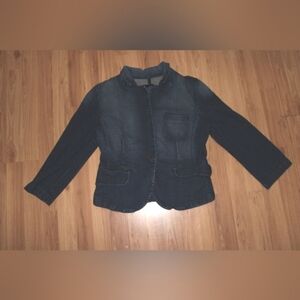 Jessica Simpson cropped jean jacket juniors size Large